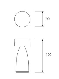 NEOZ kabellose Leuchten Modell Masse OWL 2 NEOZ kabellose Leuchten Modell Masse OWL 2