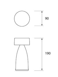 NEOZ kabellose Leuchten Modell Masse OWL 2 NEOZ kabellose Leuchten Modell Masse OWL 2